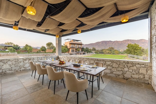 Outdoor dining area